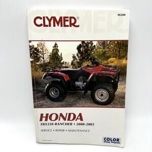 Clymer Service Manual M200 Honda Rancher TRX350 2000-2003 ATV Repair Maintenance